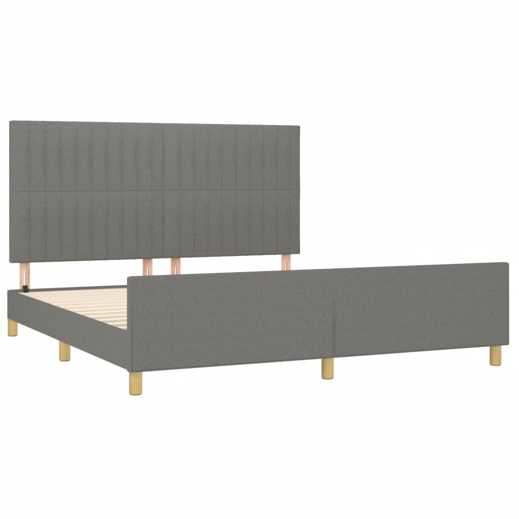 sengeramme uden madras 160x200 cm stof mørkegrå