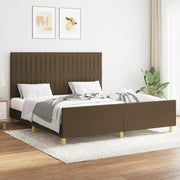 sengeramme uden madras 160x200 cm stof mørkebrun