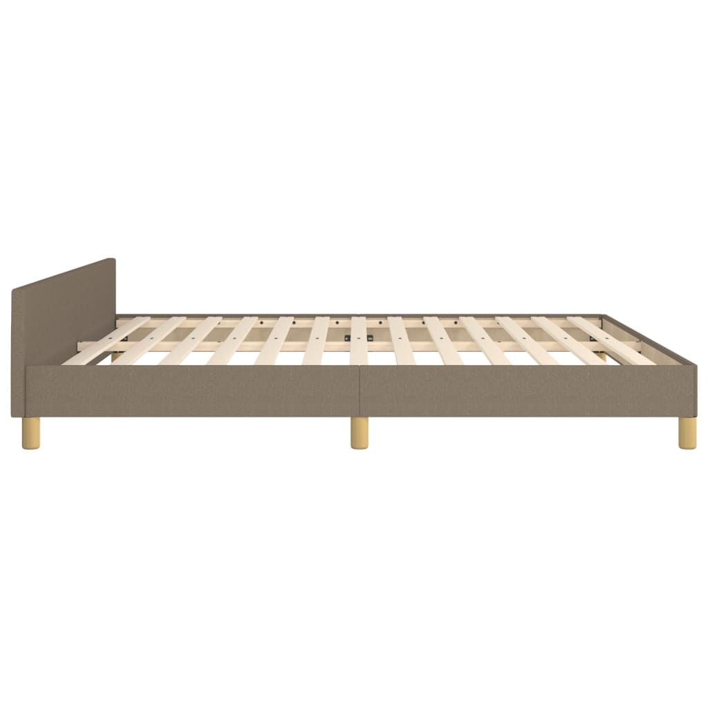sengeramme uden madras 160x200 cm stof gråbrun