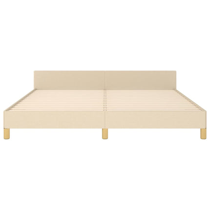 sengeramme uden madras 160x200 cm stof cremefarvet