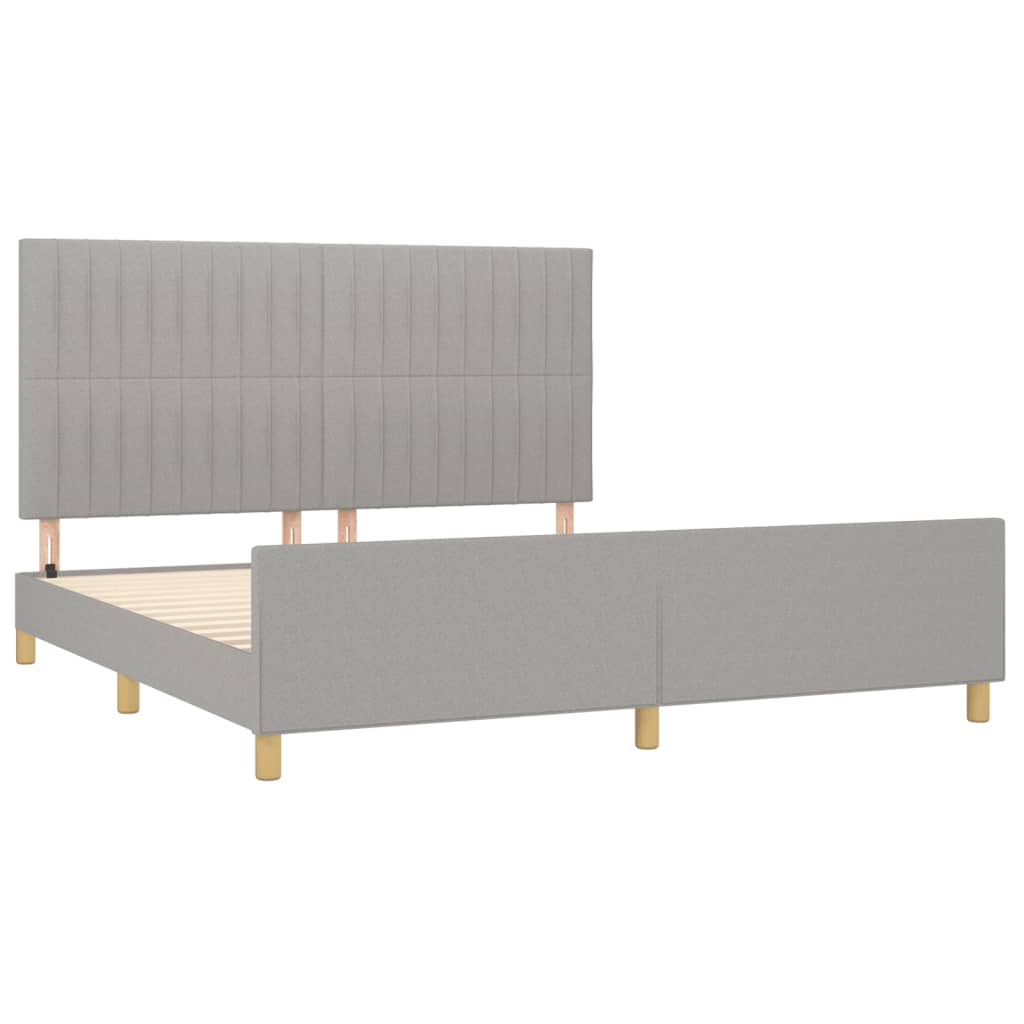 sengeramme uden madras 180x200 cm stof lysegrå