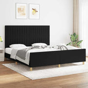 sengeramme uden madras 180x200 cm stof sort