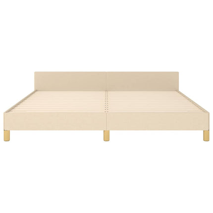sengeramme uden madras 180x200 cm stof cremefarvet