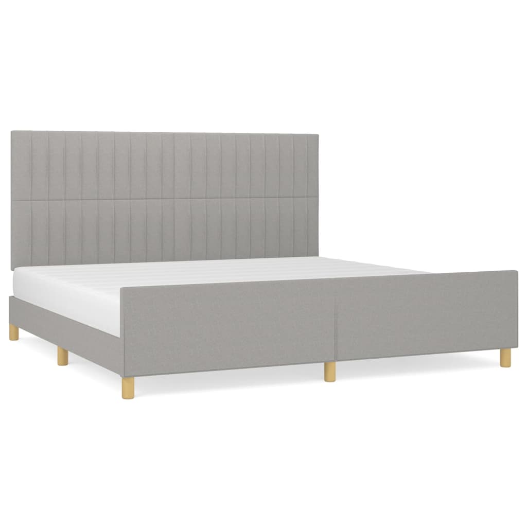 sengeramme uden madras 200x200 cm stof lysegrå