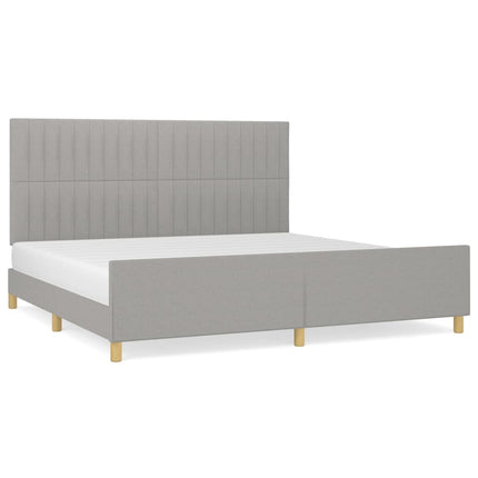 sengeramme uden madras 200x200 cm stof lysegrå