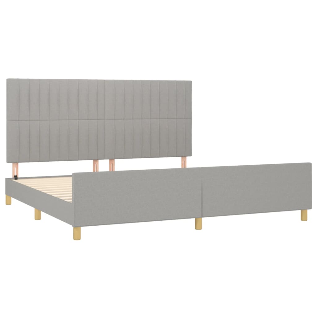 sengeramme uden madras 200x200 cm stof lysegrå