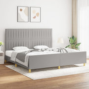 sengeramme uden madras 200x200 cm stof lysegrå