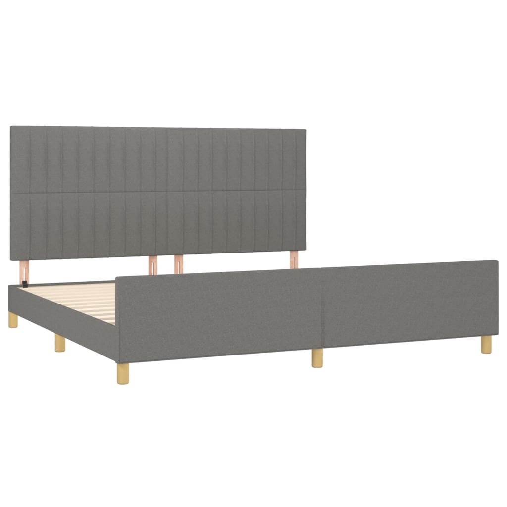 sengeramme uden madras 200x200 cm stof mørkegrå
