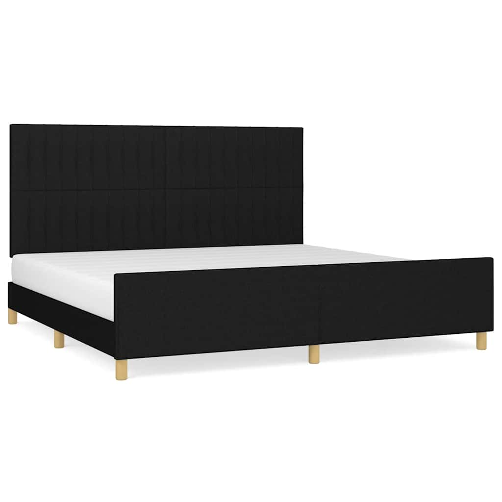sengeramme uden madras 200x200 cm stof sort