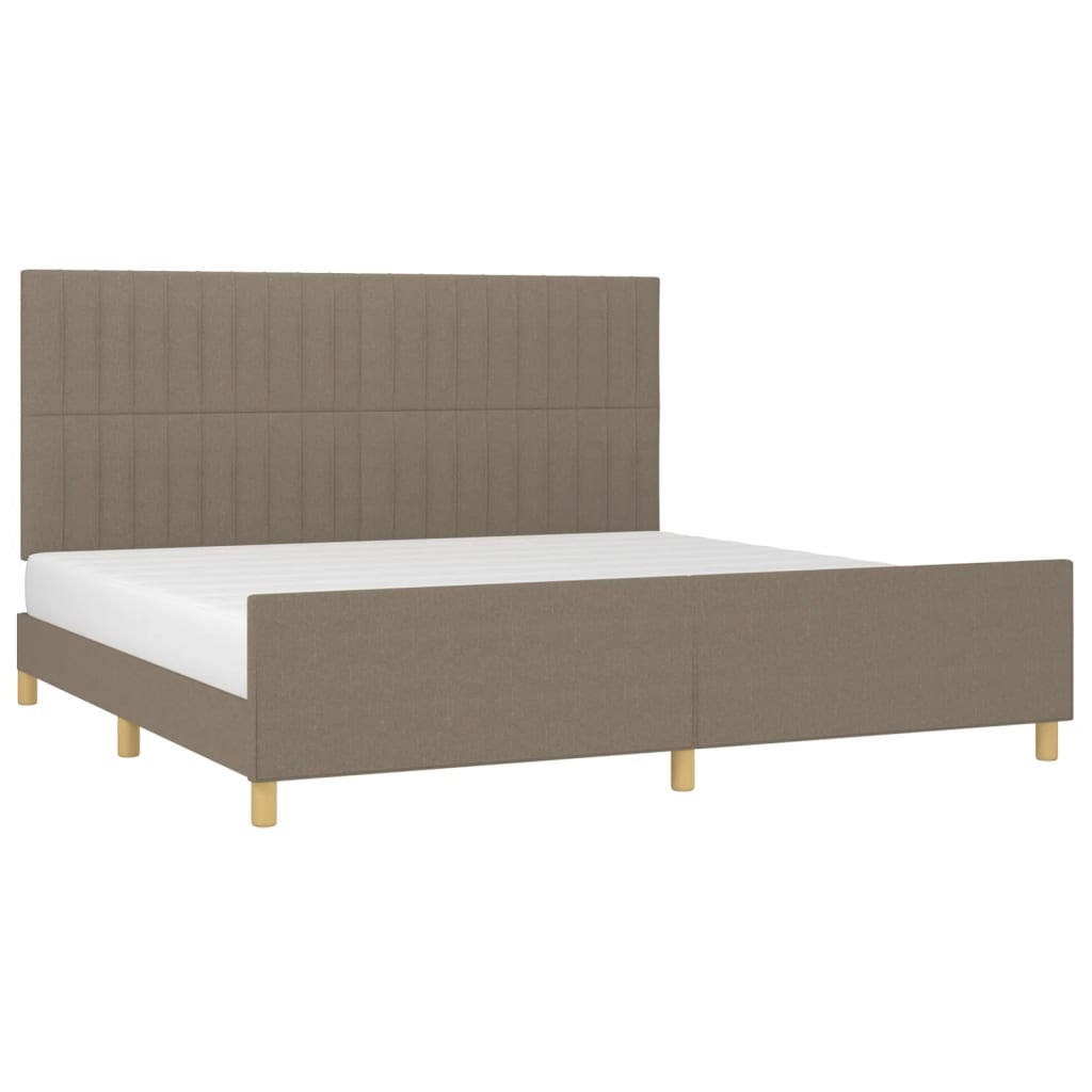sengeramme uden madras 200x200 cm stof gråbrun
