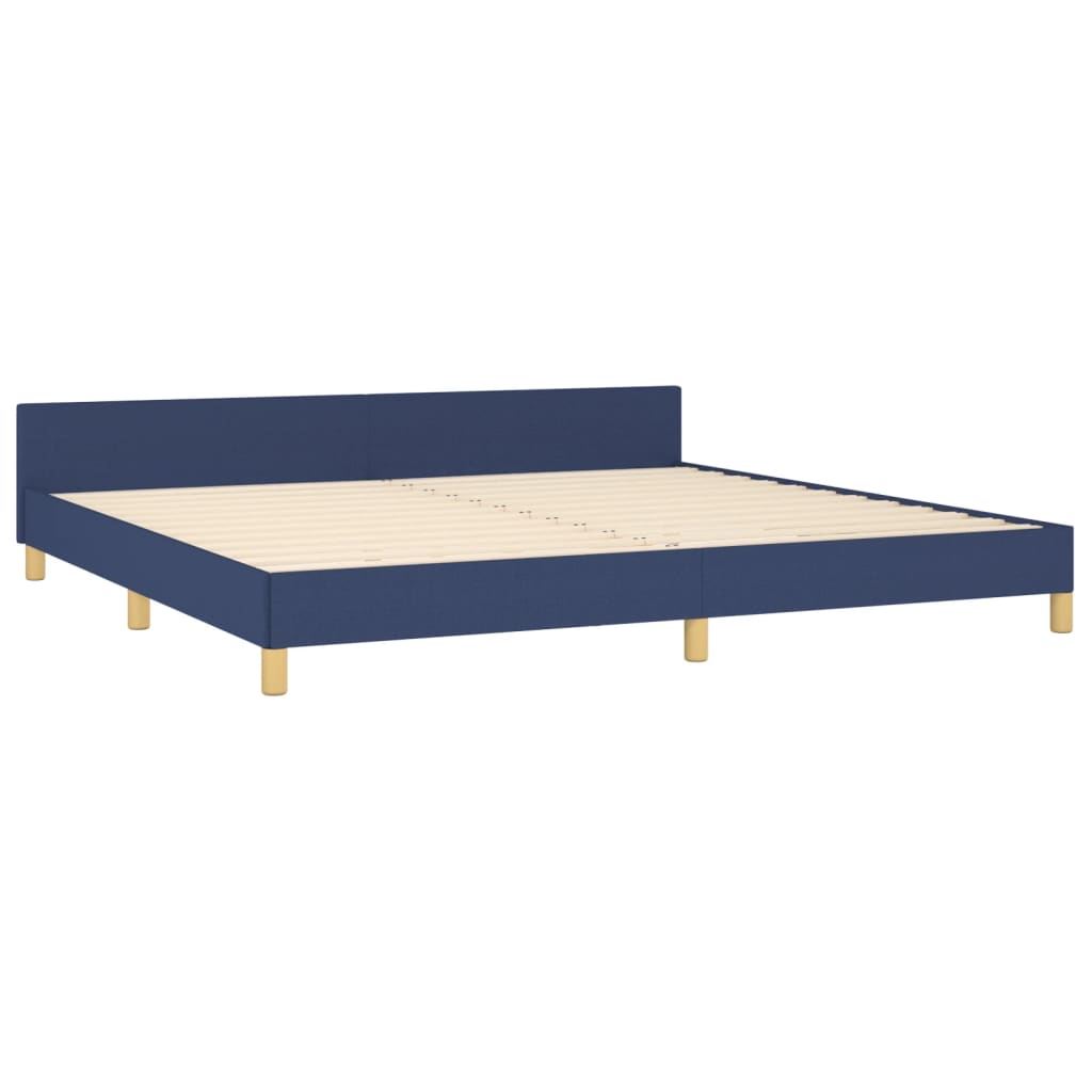 sengeramme uden madras 200x200 cm stof blå