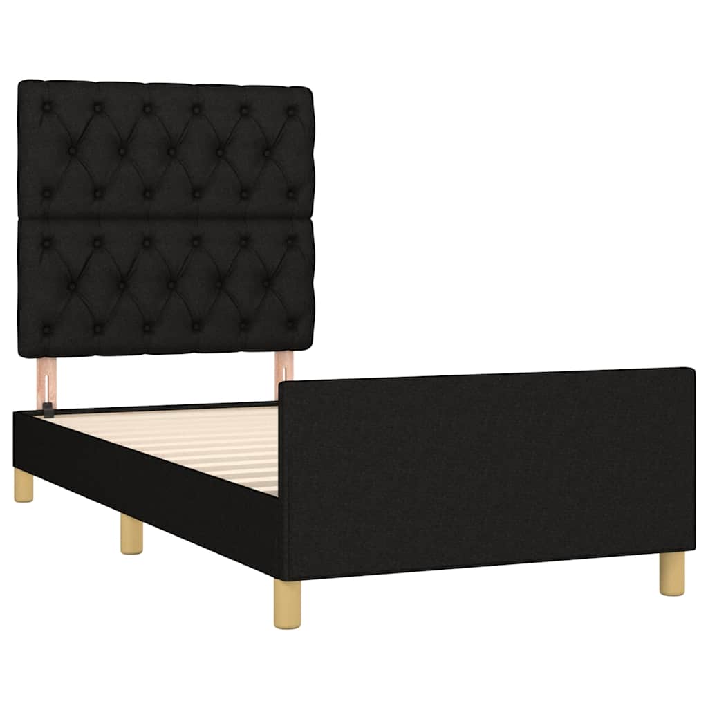 sengeramme uden madras 80x200 cm stof sort