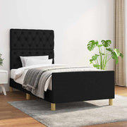 sengeramme uden madras 80x200 cm stof sort