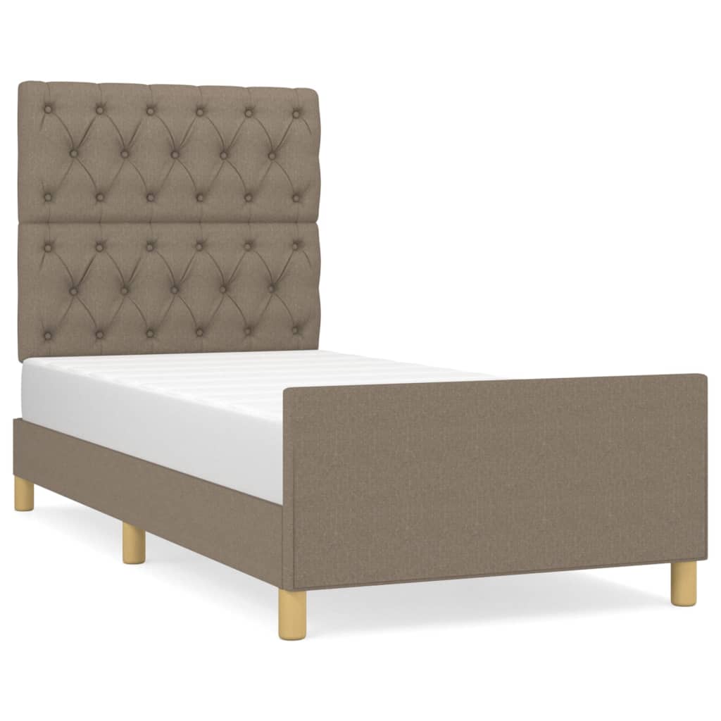 sengeramme uden madras 80x200 cm stof gråbrun