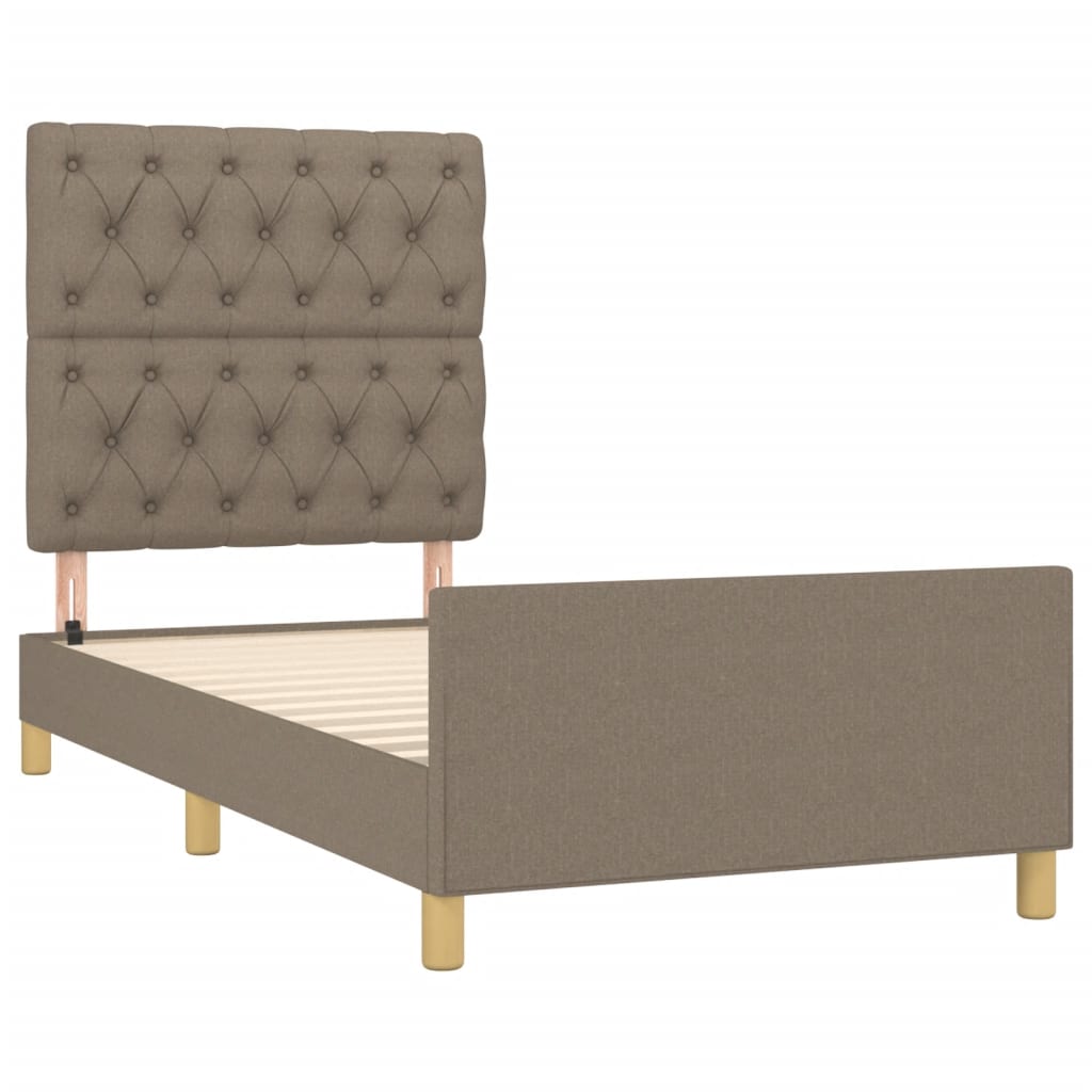 sengeramme uden madras 80x200 cm stof gråbrun