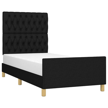 sengeramme uden madras 90x200 cm stof sort