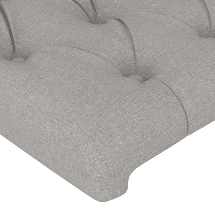 Sengeramme uden madras Lysegrå 100x200 cm Stof