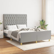 sengeramme uden madras 140x190 cm stof lysegrå