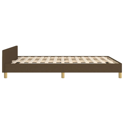 sengeramme uden madras 140x190 cm stof mørkebrun