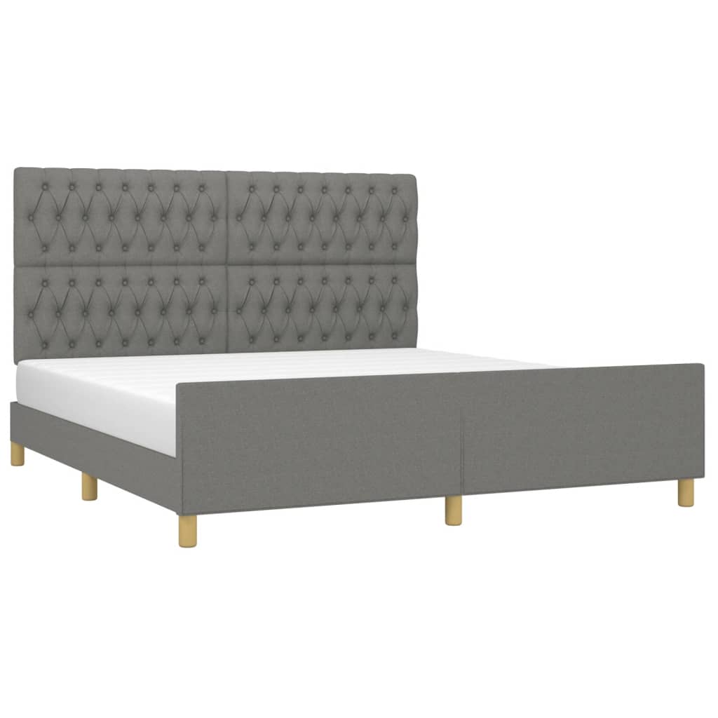 sengeramme uden madras 180x200 cm stof mørkegrå