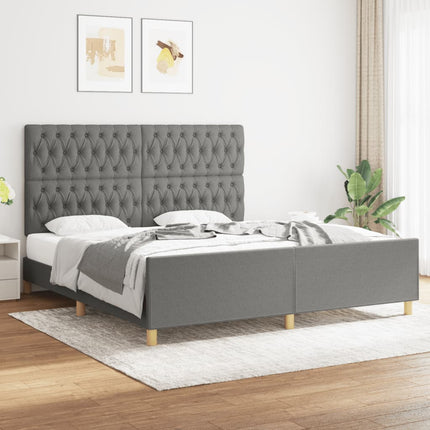 sengeramme uden madras 180x200 cm stof mørkegrå