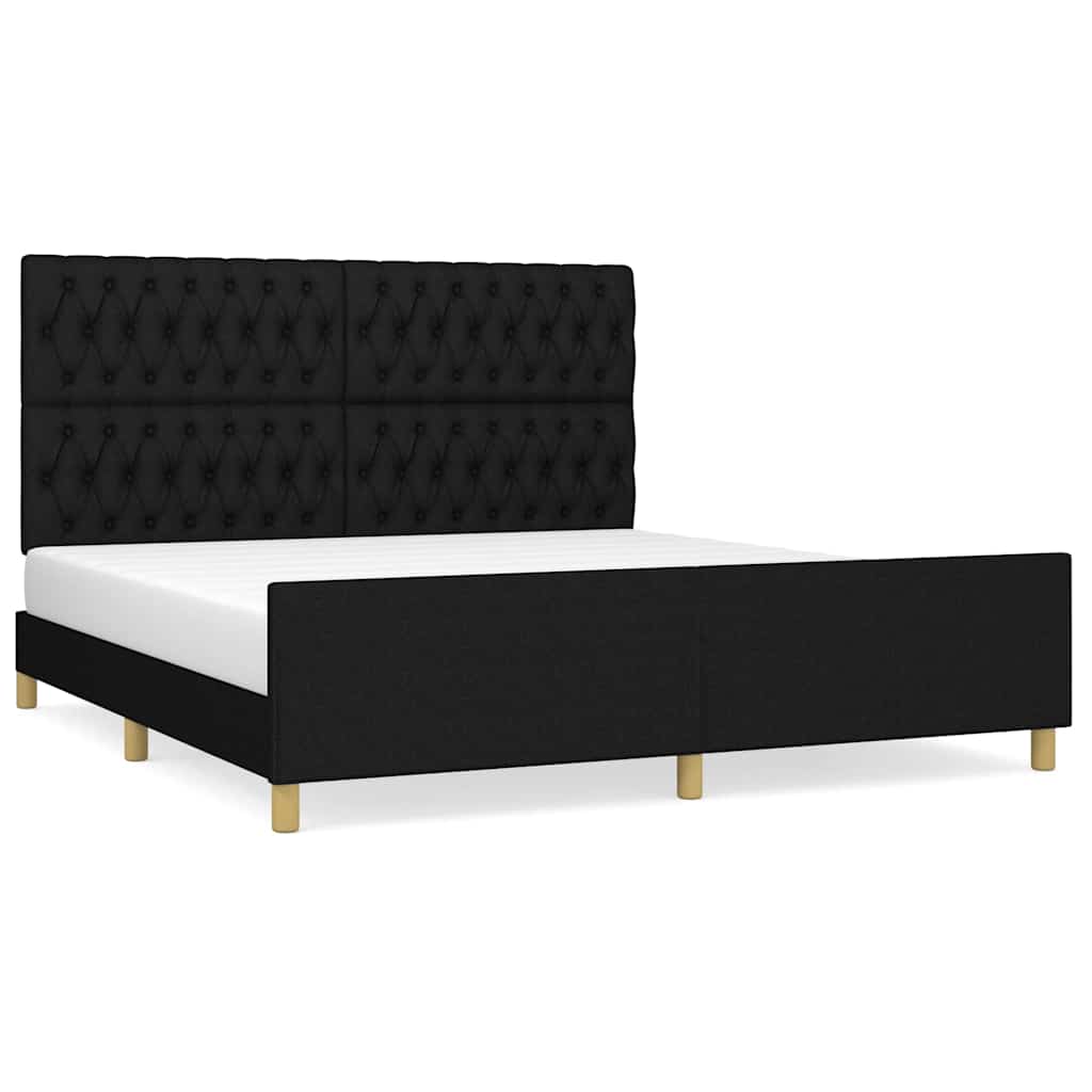 sengeramme uden madras 180x200 cm stof sort