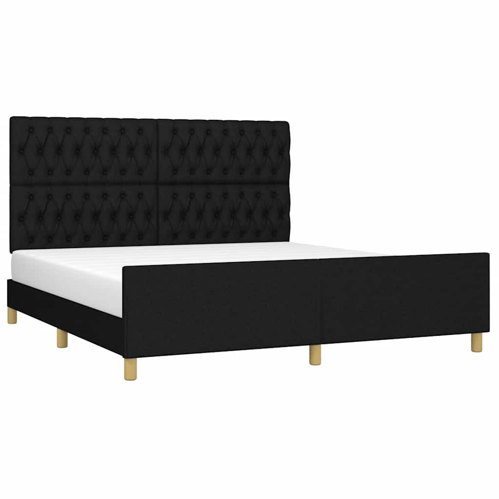 sengeramme uden madras 180x200 cm stof sort