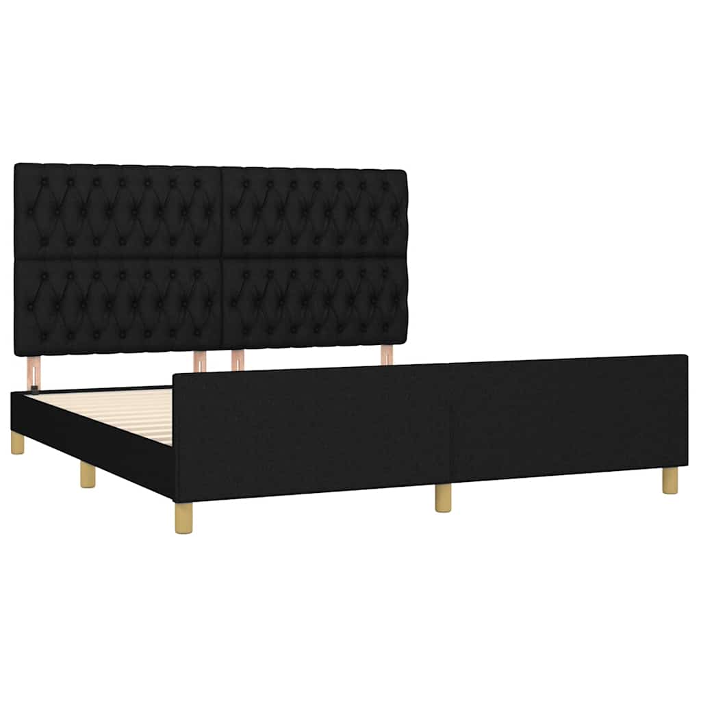 sengeramme uden madras 180x200 cm stof sort
