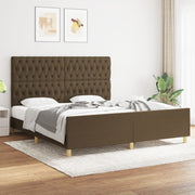 sengeramme uden madras 180x200 cm stof mørkebrun