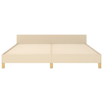 sengeramme uden madras 180x200 cm stof cremefarvet