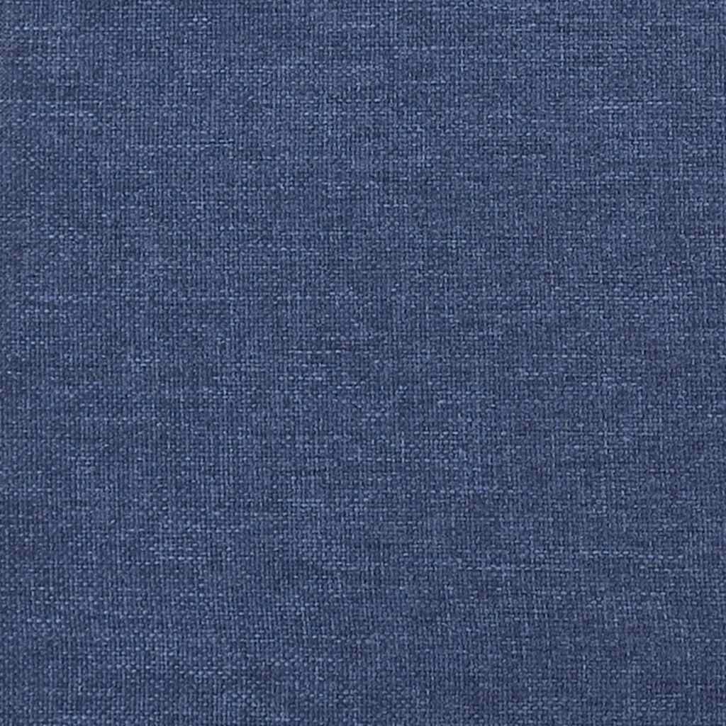 sengeramme med sengegavl 200x200 cm stof blå