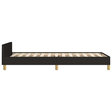 sengeramme med sengegavl 80x200 cm stof sort