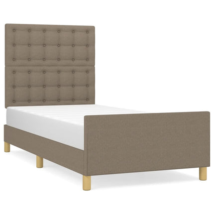 sengeramme uden madras 90x200 cm stof gråbrun