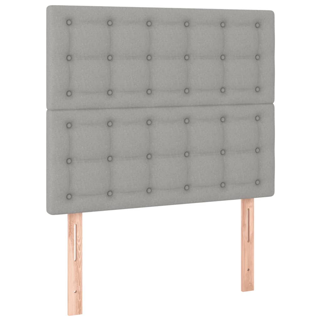 Sengeramme uden madras Lysegrå 100x200 cm Stof