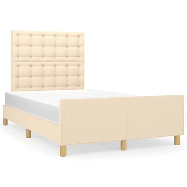 Sengeramme uden madras Creme 120x200 cm Stof