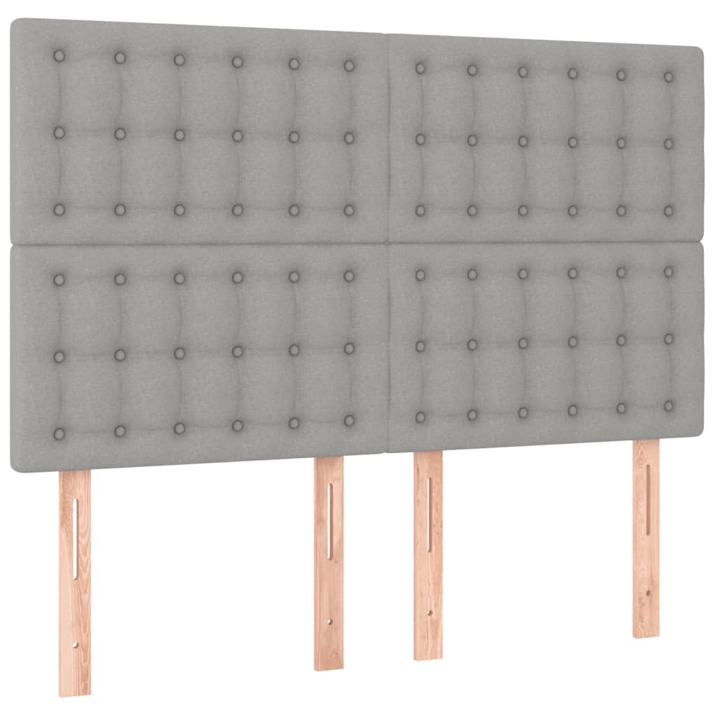 sengeramme uden madras 140x190 cm stof lysegrå