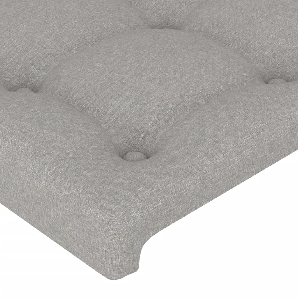 sengeramme uden madras 140x190 cm stof lysegrå