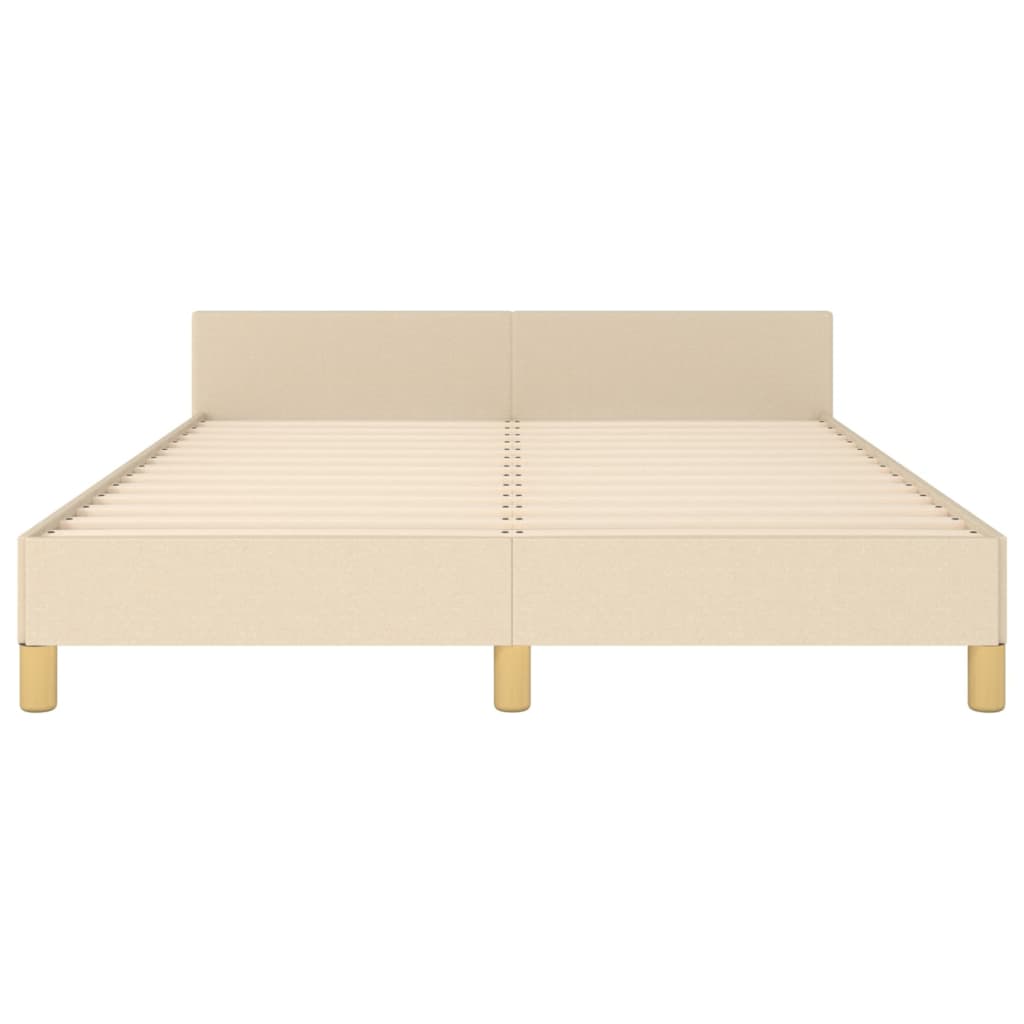 sengeramme uden madras 140x190 cm stof cremefarvet