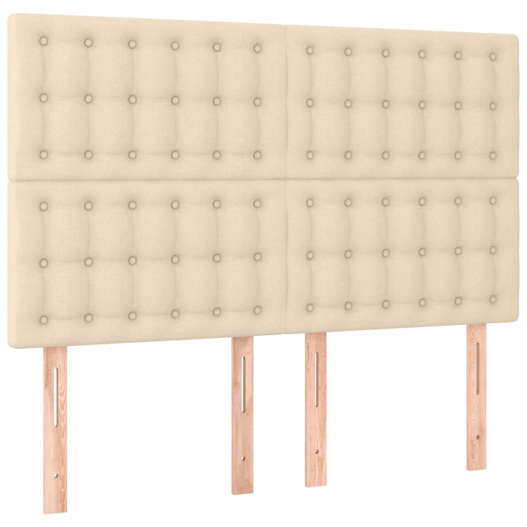 sengeramme uden madras 140x190 cm stof cremefarvet