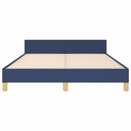 sengeramme uden madras 140x190 cm stof blå