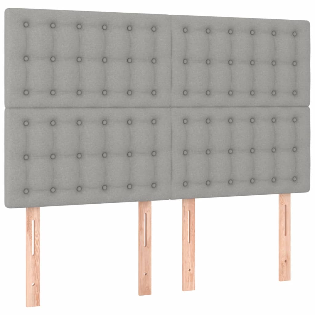 sengeramme uden madras 140x200 cm stof lysegrå
