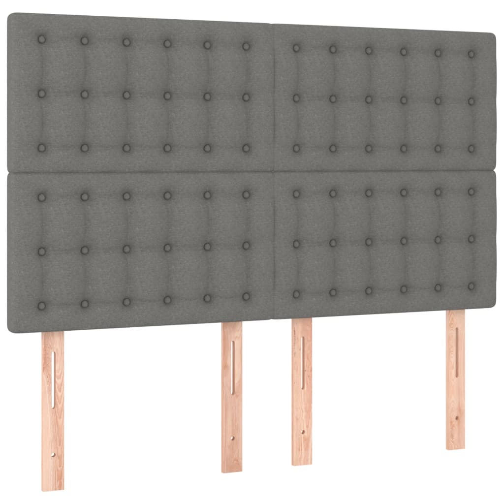 sengeramme uden madras 140x200 cm stof mørkegrå