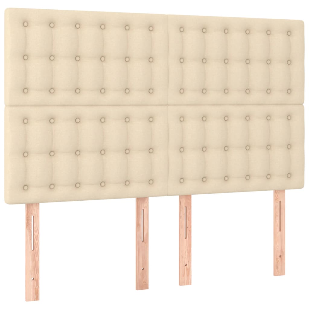 sengeramme uden madras 140x200 cm stof cremefarvet