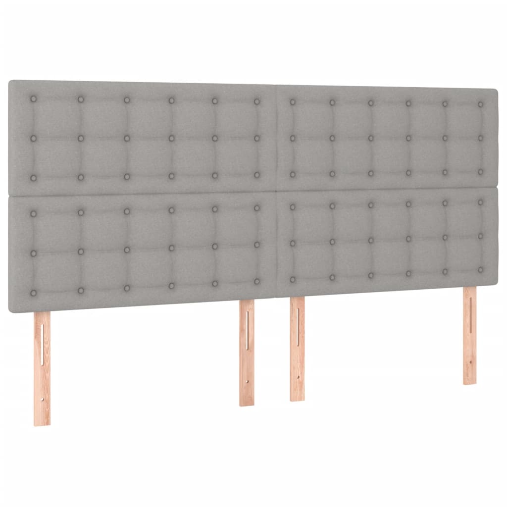 sengeramme uden madras 160x200 cm stof lysegrå