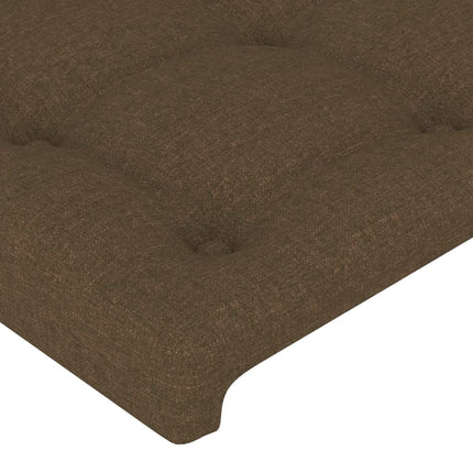 sengeramme uden madras 160x200 cm stof mørkebrun
