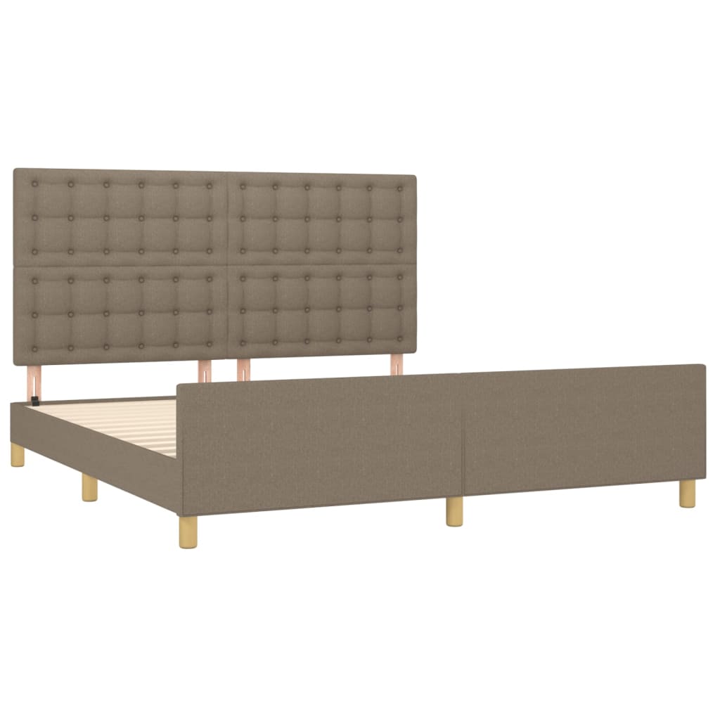 sengeramme uden madras 160x200 cm stof gråbrun