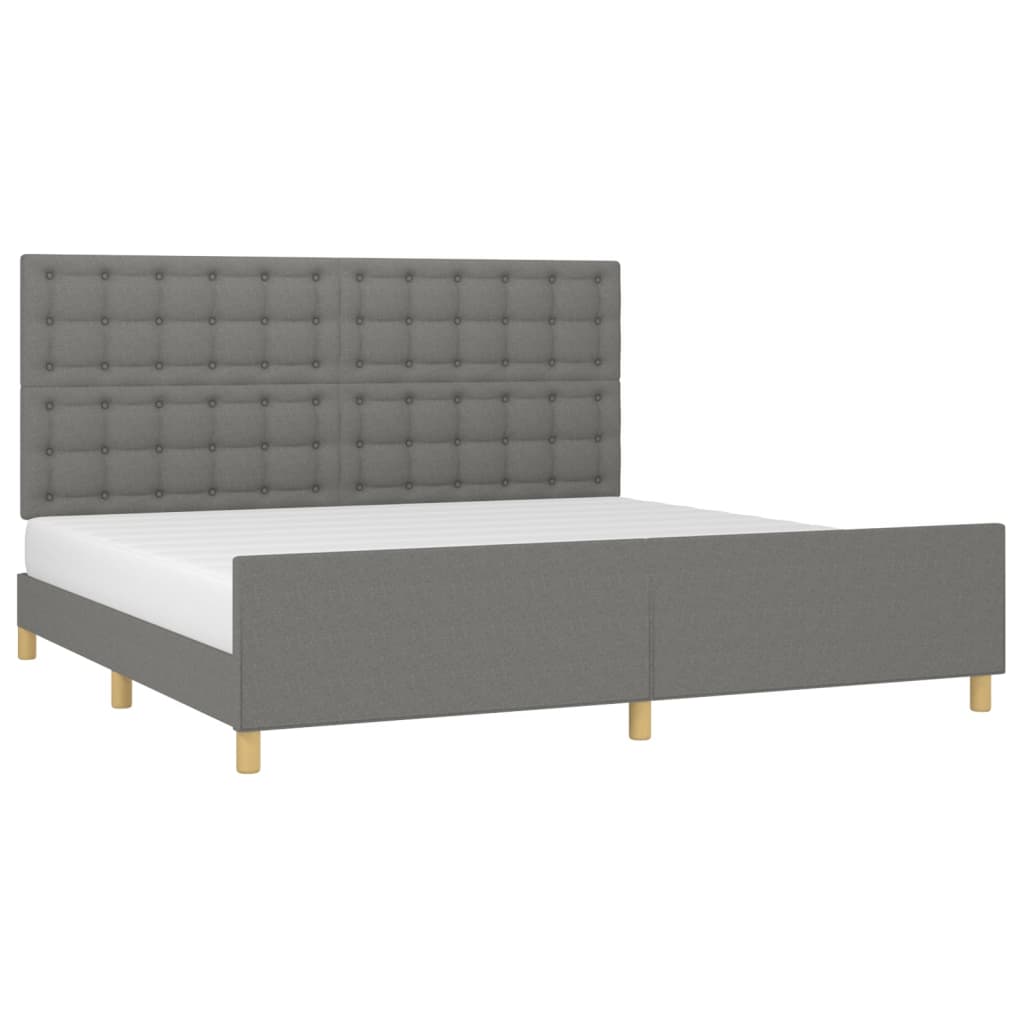 sengeramme uden madras 200x200 cm stof mørkegrå