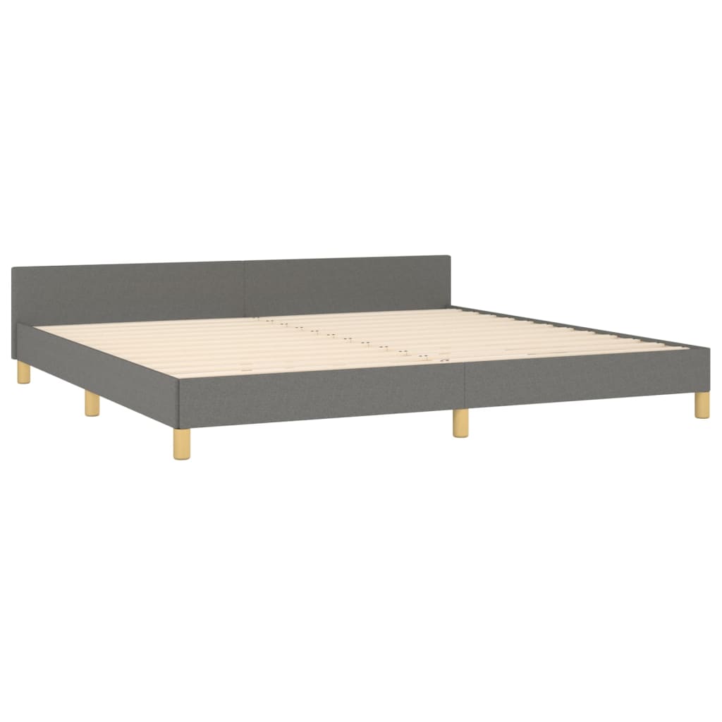sengeramme uden madras 200x200 cm stof mørkegrå