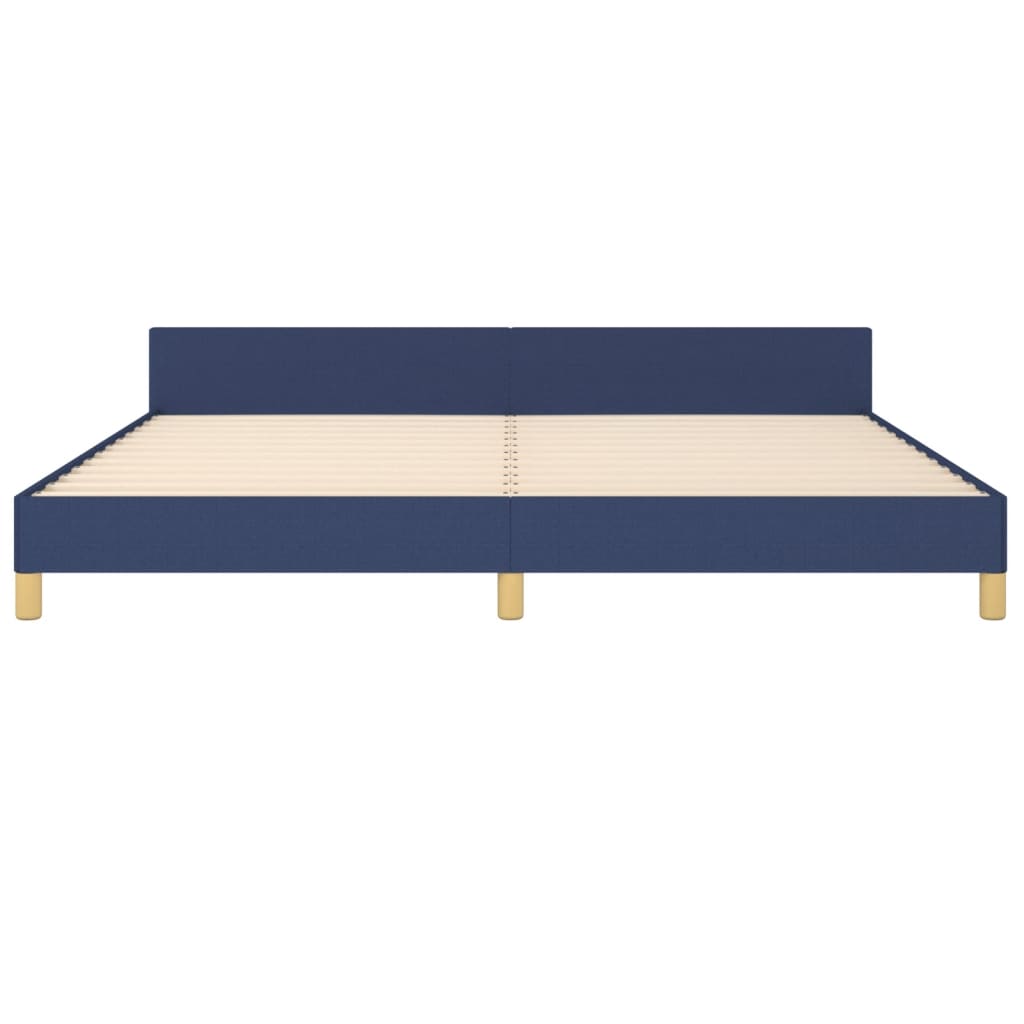sengeramme uden madras 200x200 cm stof blå