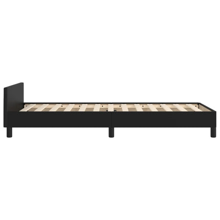 sengeramme med sengegavl 80x200 cm kunstlæder sort